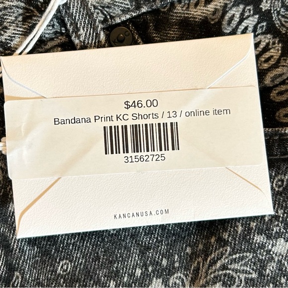 KanCan Black Paisley Jean Shorts - Picture 8 of 9